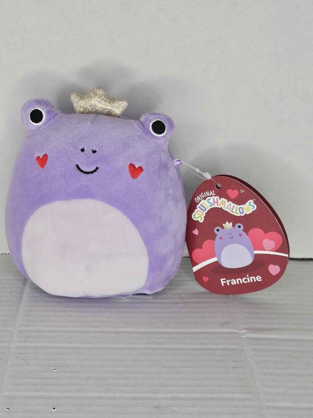 New Squishmallows Francine 5" Valentines Day Purple Frog Plush Stuffed Toy